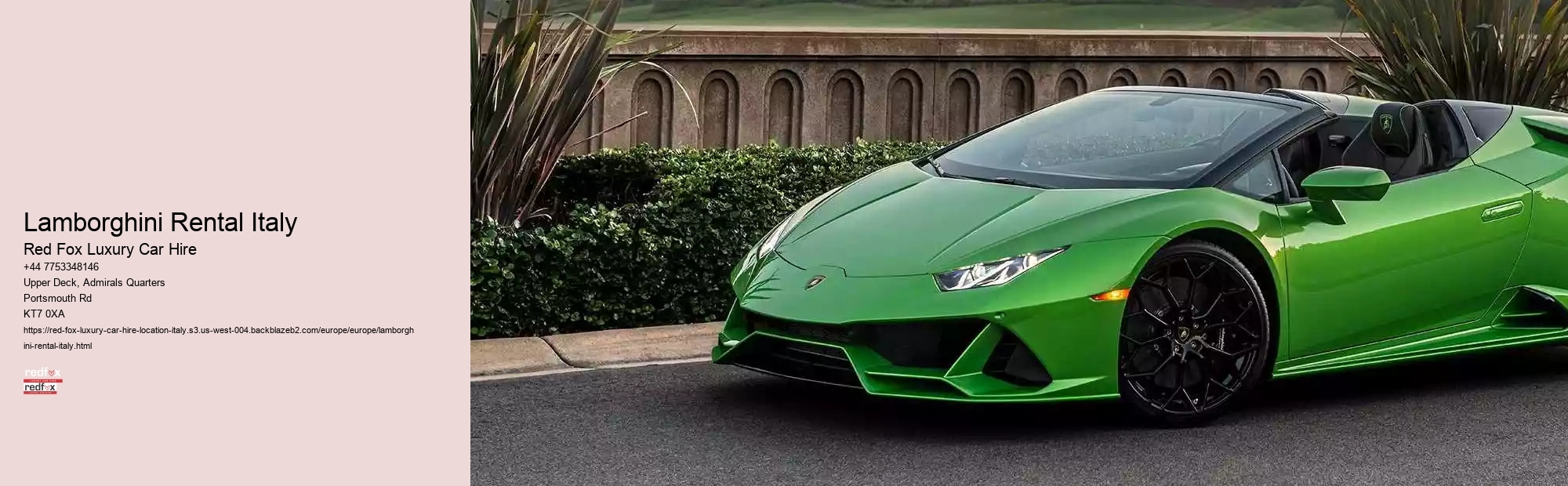 Lamborghini Rental Italy